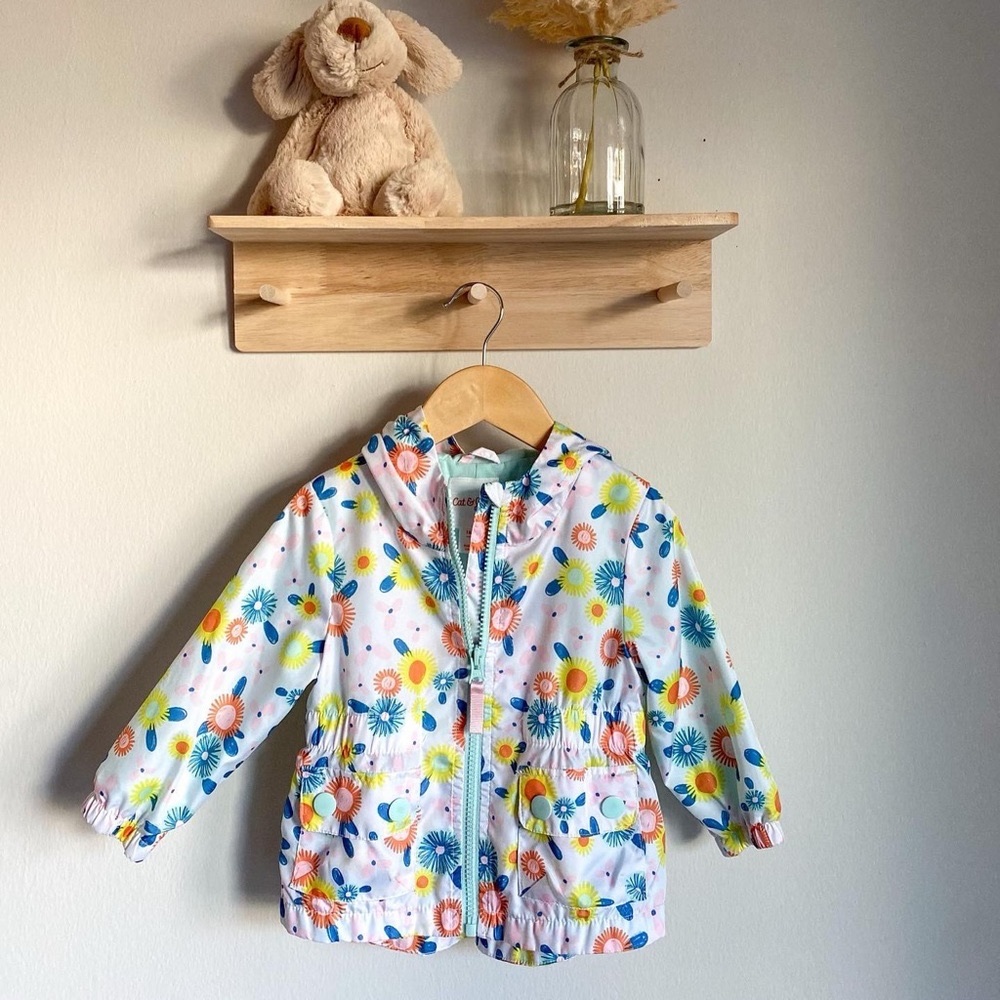Cat & Jack Floral Baby Rain Jacket